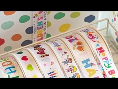 Wydrukowana bawełniana wstążka na urodziny