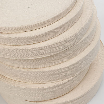 Prosta konstrukcja naturalnej bawełnianej wstążki 10mm-50mm