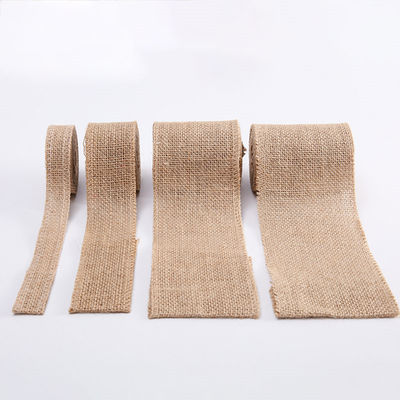 10 Yards Jute Burlap Ribbon Plain Woven Cut Edges Burlap Bożonarodzeniowa wstążka
