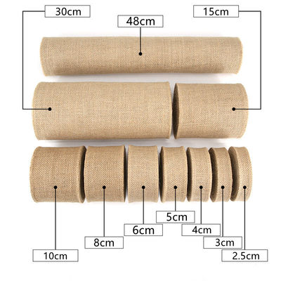 10 Yards Jute Burlap Ribbon Plain Woven Cut Edges Burlap Bożonarodzeniowa wstążka