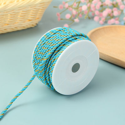 3 nici 2mm-10mm Polyester Nylon Rope Złota nici mieszane do bransoletki