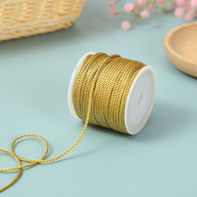 3 nici 2mm-10mm Polyester Nylon Rope Złota nici mieszane do bransoletki