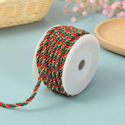 3 nici 2mm-10mm Polyester Nylon Rope Złota nici mieszane do bransoletki