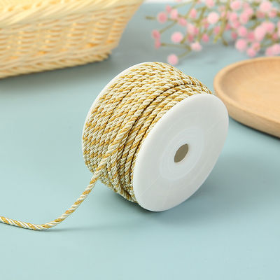 3 nici 2mm-10mm Polyester Nylon Rope Złota nici mieszane do bransoletki