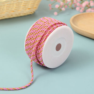 3 nici 2mm-10mm Polyester Nylon Rope Złota nici mieszane do bransoletki