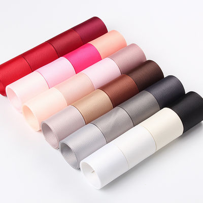 3mm-100mm Solid Assorted Color Polyester Grosgrain Ribbon do pakowania prezentów i rękodzieła DIY