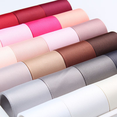 3mm-100mm Solid Assorted Color Polyester Grosgrain Ribbon do pakowania prezentów i rękodzieła DIY
