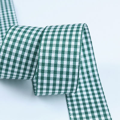2.5cm Polyester Plaid wstążka do pakowania prezentów i pudełka czekoladowa wstążka dekoracja łuku