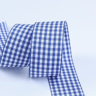 2.5cm Polyester Plaid wstążka do pakowania prezentów i pudełka czekoladowa wstążka dekoracja łuku
