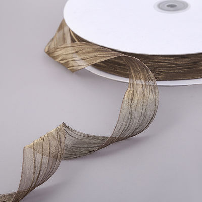 Owijanie prezentów 25mm Organza wstążka Korea 2,5cm Sheer Wired Ribbon