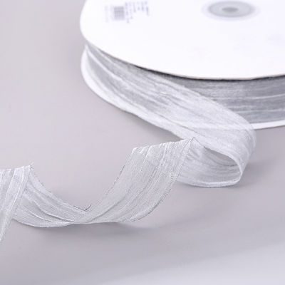 Owijanie prezentów 25mm Organza wstążka Korea 2,5cm Sheer Wired Ribbon
