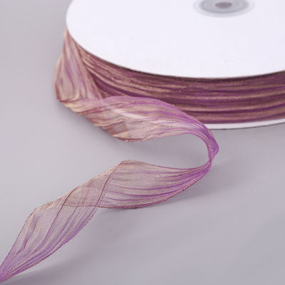 Owijanie prezentów 25mm Organza wstążka Korea 2,5cm Sheer Wired Ribbon