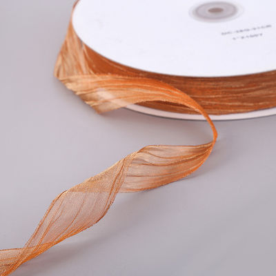 Owijanie prezentów 25mm Organza wstążka Korea 2,5cm Sheer Wired Ribbon