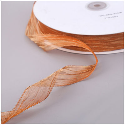 Owijanie prezentów 25mm Organza wstążka Korea 2,5cm Sheer Wired Ribbon