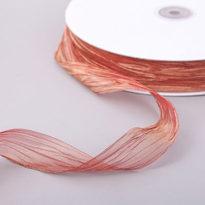 Owijanie prezentów 25mm Organza wstążka Korea 2,5cm Sheer Wired Ribbon