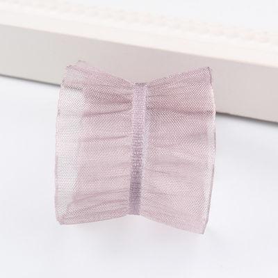 25mm Źródło 38mm Wrinkle Edge Polyester Organza Ribbon for DIY Hair Ribbon Bow