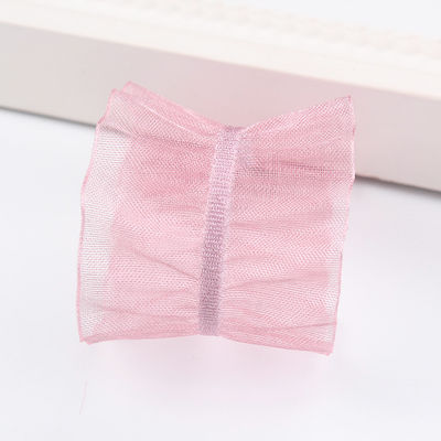 25mm Źródło 38mm Wrinkle Edge Polyester Organza Ribbon for DIY Hair Ribbon Bow