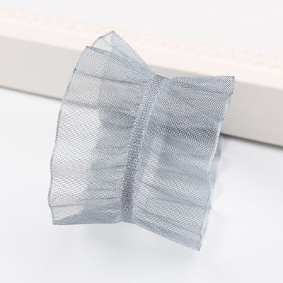 25mm Źródło 38mm Wrinkle Edge Polyester Organza Ribbon for DIY Hair Ribbon Bow