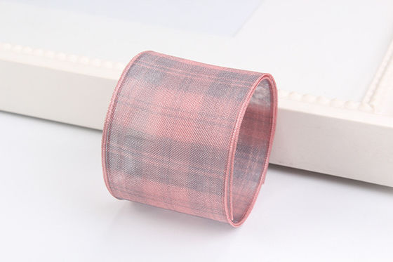 6mm-38mm płytkowa wstążka z poliestrowego organza do pakowania prezentów z czekolady