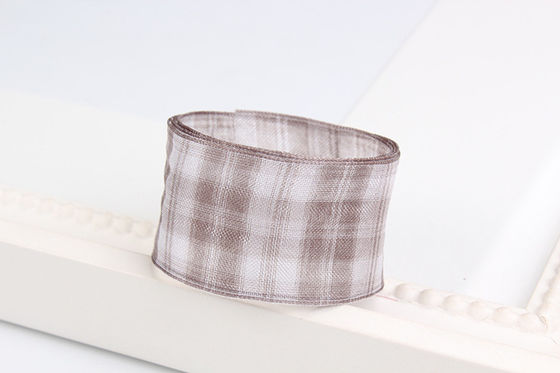 6mm-38mm płytkowa wstążka z poliestrowego organza do pakowania prezentów z czekolady