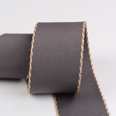 10mm-38mm zszyta wstążka z poliestru o grubości ziarna ISO9001 Solid Pattern