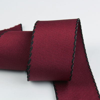 10mm-38mm zszyta wstążka z poliestru o grubości ziarna ISO9001 Solid Pattern