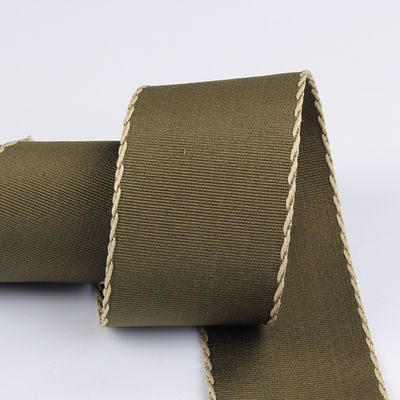 10mm-38mm zszyta wstążka z poliestru o grubości ziarna ISO9001 Solid Pattern