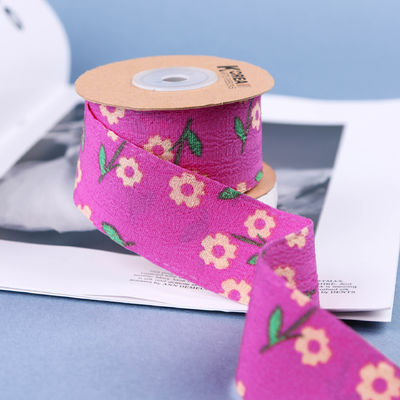 OEM Blossom Flower Art Drukowana wstążka 40mm Niestandardowa wstążka z logo