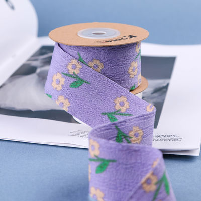 OEM Blossom Flower Art Drukowana wstążka 40mm Niestandardowa wstążka z logo