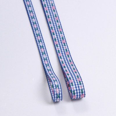 7mm-38mm Błękitna wstążka haftowana ISO9001 haftowana wstążka kwiatowa