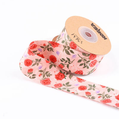 2.5cm-4cm Polyester wstążka podwójna twarz Weave Edge Packing Ribbon