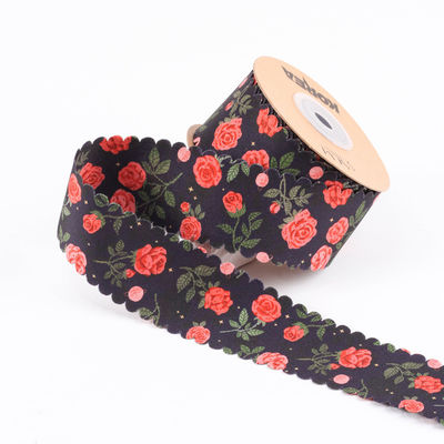 2.5cm-4cm Polyester wstążka podwójna twarz Weave Edge Packing Ribbon