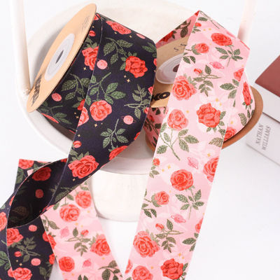 2.5cm-4cm Polyester wstążka podwójna twarz Weave Edge Packing Ribbon