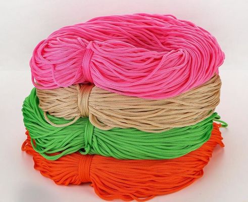 Różowa DIY 3mm Polypropylen Liny fioletowe Dwukrotnie splecione Polypropylen Liny