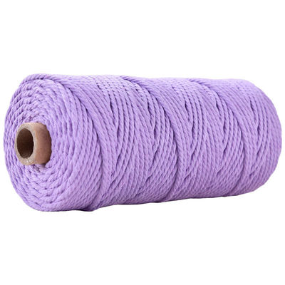 Zielony 3-strunny zwinięty nylonowy sznurek 3 mm makramy z bawełny