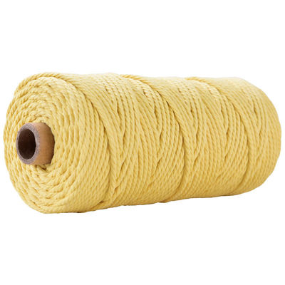 Zielony 3-strunny zwinięty nylonowy sznurek 3 mm makramy z bawełny