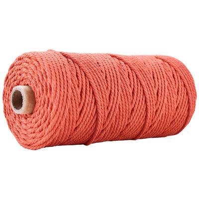 Zielony 3-strunny zwinięty nylonowy sznurek 3 mm makramy z bawełny