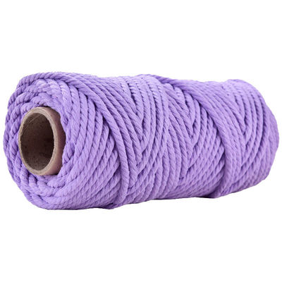 50 m Pyłowy Macrame Cord 5 mm ISO9001 Różowa bawełniana linia 3 pręty