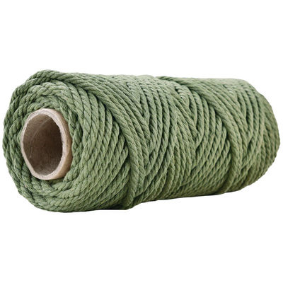 50 m Pyłowy Macrame Cord 5 mm ISO9001 Różowa bawełniana linia 3 pręty