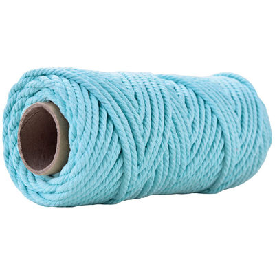 50 m Pyłowy Macrame Cord 5 mm ISO9001 Różowa bawełniana linia 3 pręty