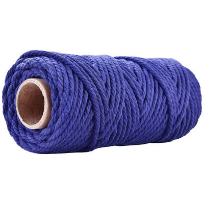 50 m Pyłowy Macrame Cord 5 mm ISO9001 Różowa bawełniana linia 3 pręty