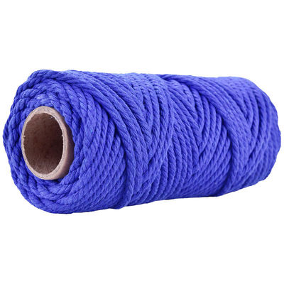 50 m Pyłowy Macrame Cord 5 mm ISO9001 Różowa bawełniana linia 3 pręty