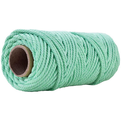 50 m Pyłowy Macrame Cord 5 mm ISO9001 Różowa bawełniana linia 3 pręty