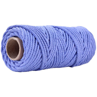 50 m Pyłowy Macrame Cord 5 mm ISO9001 Różowa bawełniana linia 3 pręty