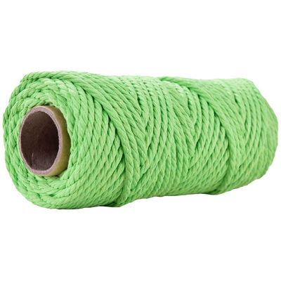 50 m Pyłowy Macrame Cord 5 mm ISO9001 Różowa bawełniana linia 3 pręty