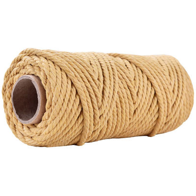 50 m Pyłowy Macrame Cord 5 mm ISO9001 Różowa bawełniana linia 3 pręty