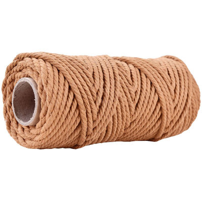 50 m Pyłowy Macrame Cord 5 mm ISO9001 Różowa bawełniana linia 3 pręty