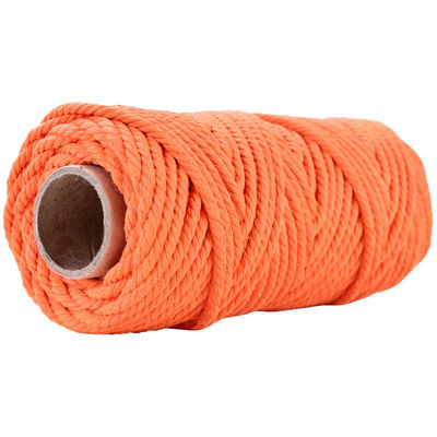 50 m Pyłowy Macrame Cord 5 mm ISO9001 Różowa bawełniana linia 3 pręty