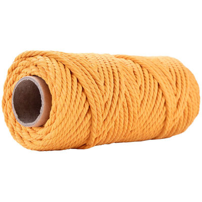 50 m Pyłowy Macrame Cord 5 mm ISO9001 Różowa bawełniana linia 3 pręty