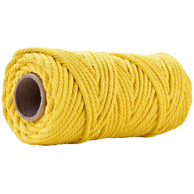50 m Pyłowy Macrame Cord 5 mm ISO9001 Różowa bawełniana linia 3 pręty